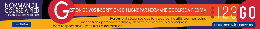 Gestion de vos inscriptions en ligne par Normandie Course à pied via 123go